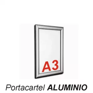 Portacartel Apertura Frontal ALUMINIO