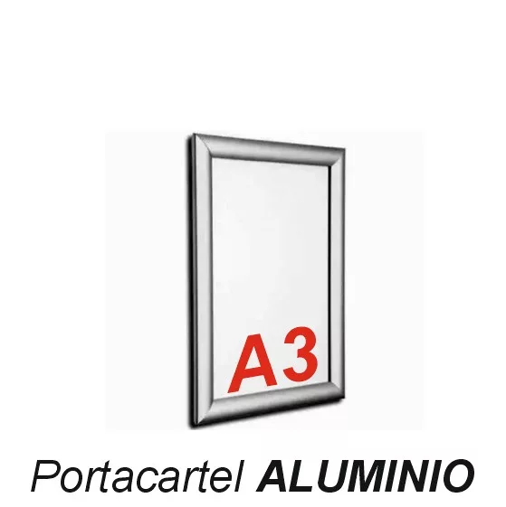 Portacartel Apertura Frontal ALUMINIO