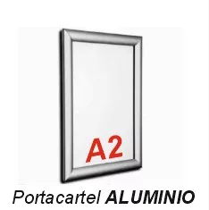 Portacartel Apertura Frontal ALUMINIO