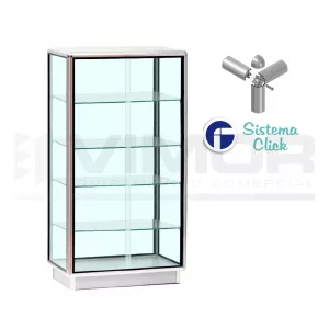 Vitrina con marco aluminio Click