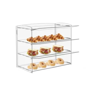 Vitrina de acrílico transparente de 3 niveles