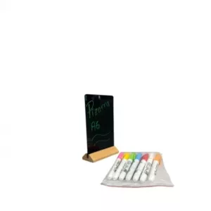 Cartel para rotular con soporte y rotuladores A6