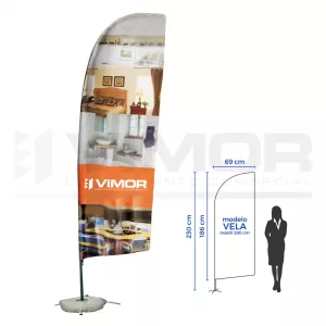 Bandera vela tamaño S