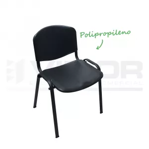 Silla confidente plastico apilable