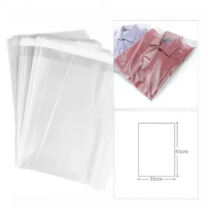 100 bolsas celofán con cierre adhesivo 35x45 G160