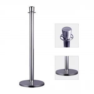 Poste separador clásico (base + poste) cromado