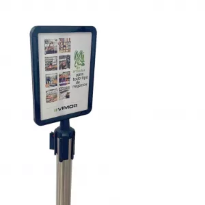 Portacartel plástico vertical A4 para poste separador