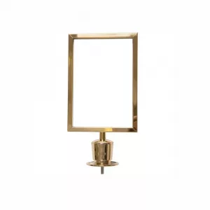 Portacartel metálico vertical A4 para poste clásico dorado