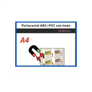 Portacartel ABC+PVC con imán A4