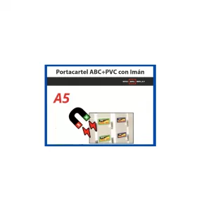 Portacartel ABC+PVC con imán A5