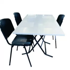 Mesa plegable rectangular 140x70cm blanco