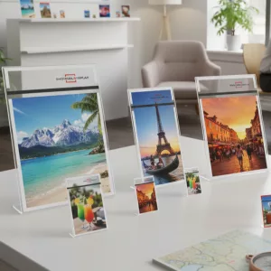 Portacartel poliestireno base T 10,5x21cm