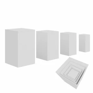 Juego 4 tarimas encajables blanco