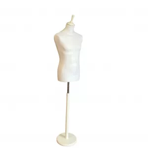 Busto clásico caballero con tapa y base madera blanca