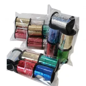 Bolsa 5 rollos de cinta 5mm adorno regalos varios 25mt.