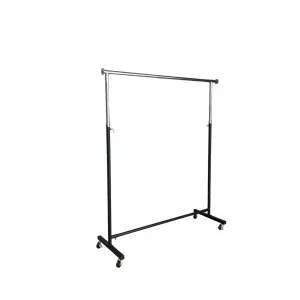 Expositor recto simple negro y cromado