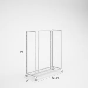 Mueble SQ hierro góndola H140cm GRIS