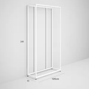 Mueble estantería SQ hierro alto 240cm BLANCO