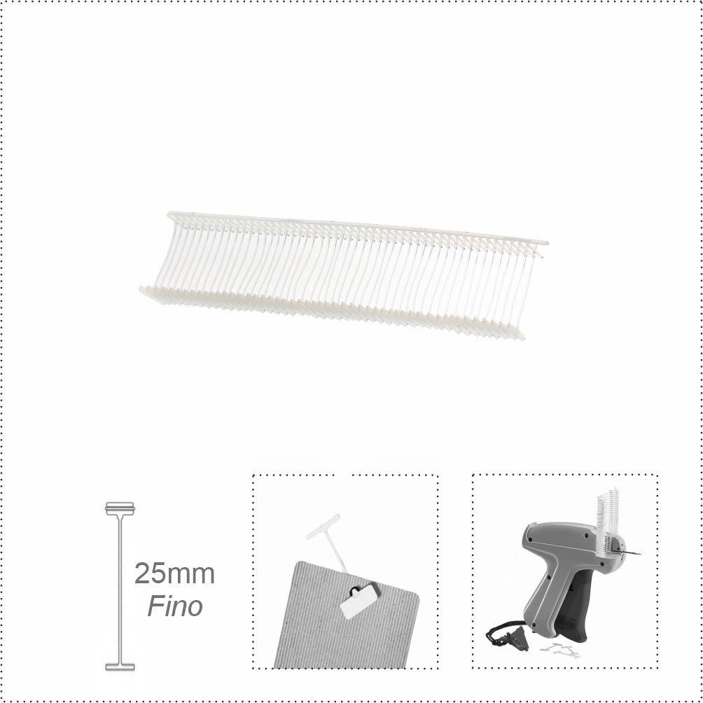 Caja de 5000 hilos de plástico de 25mm fino