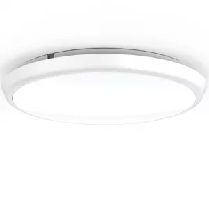 Plafón emergencia 12W-4000K-NW-120º-Diam.200mm-Grueso 48mm