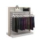 Góndola estante y barra madera BALI