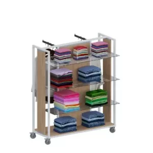 Estantería góndola SQ hierro H140cm Blanco M4