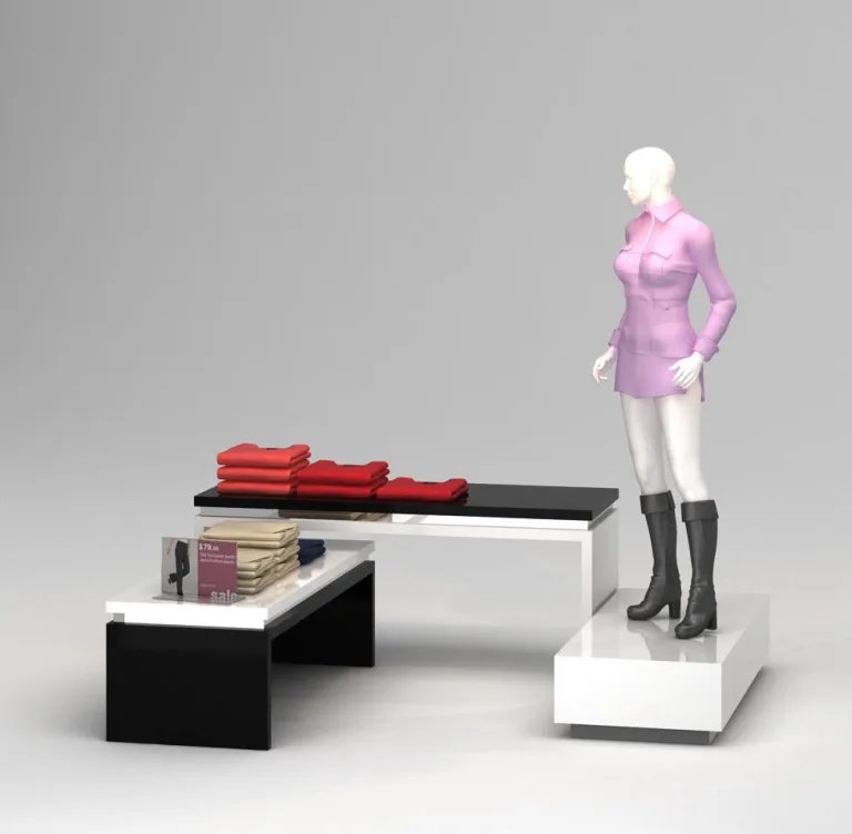 Juego mesas góndolas expositores