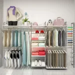 Sistema estantería perchero tubo redondo