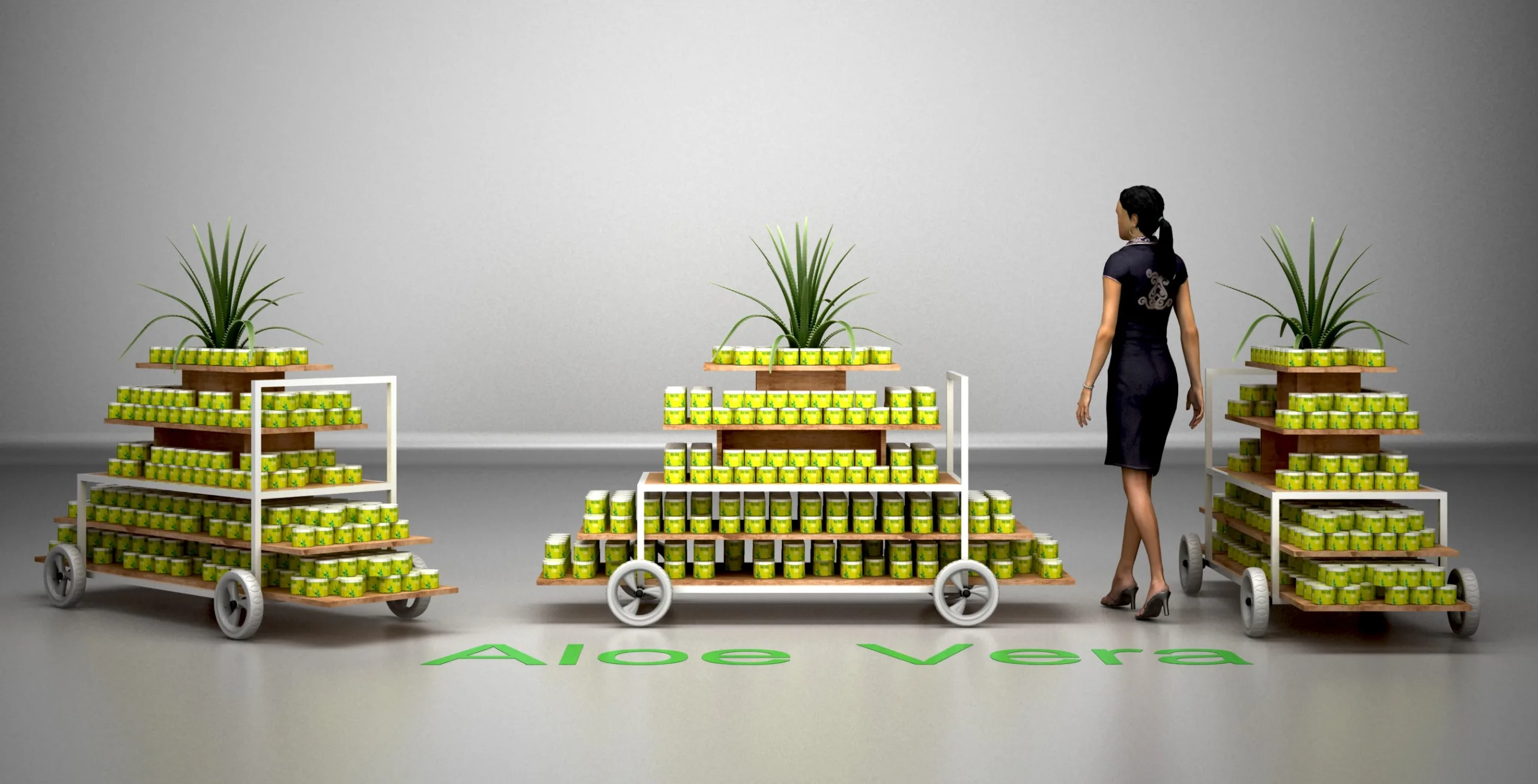 Góndola carro tubo cuadrado SQ