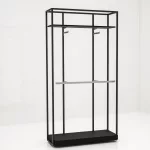 Estantería Modular SQ con percheros, barra colgadora, estante y tarima (Tubo Cuadrado 25mm)