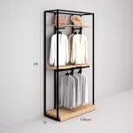 Estantería Modular SQ con percheros, barra colgadora, estante y tarima (Tubo Cuadrado 25mm)