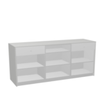 Mostrador madera recepción extra largo