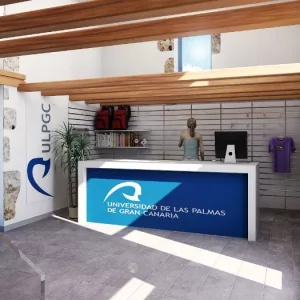 Mostrador madera recepción extra largo