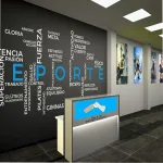 mostrador madera recepción