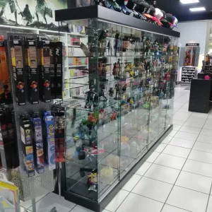 Vitrina cristal templado con luz