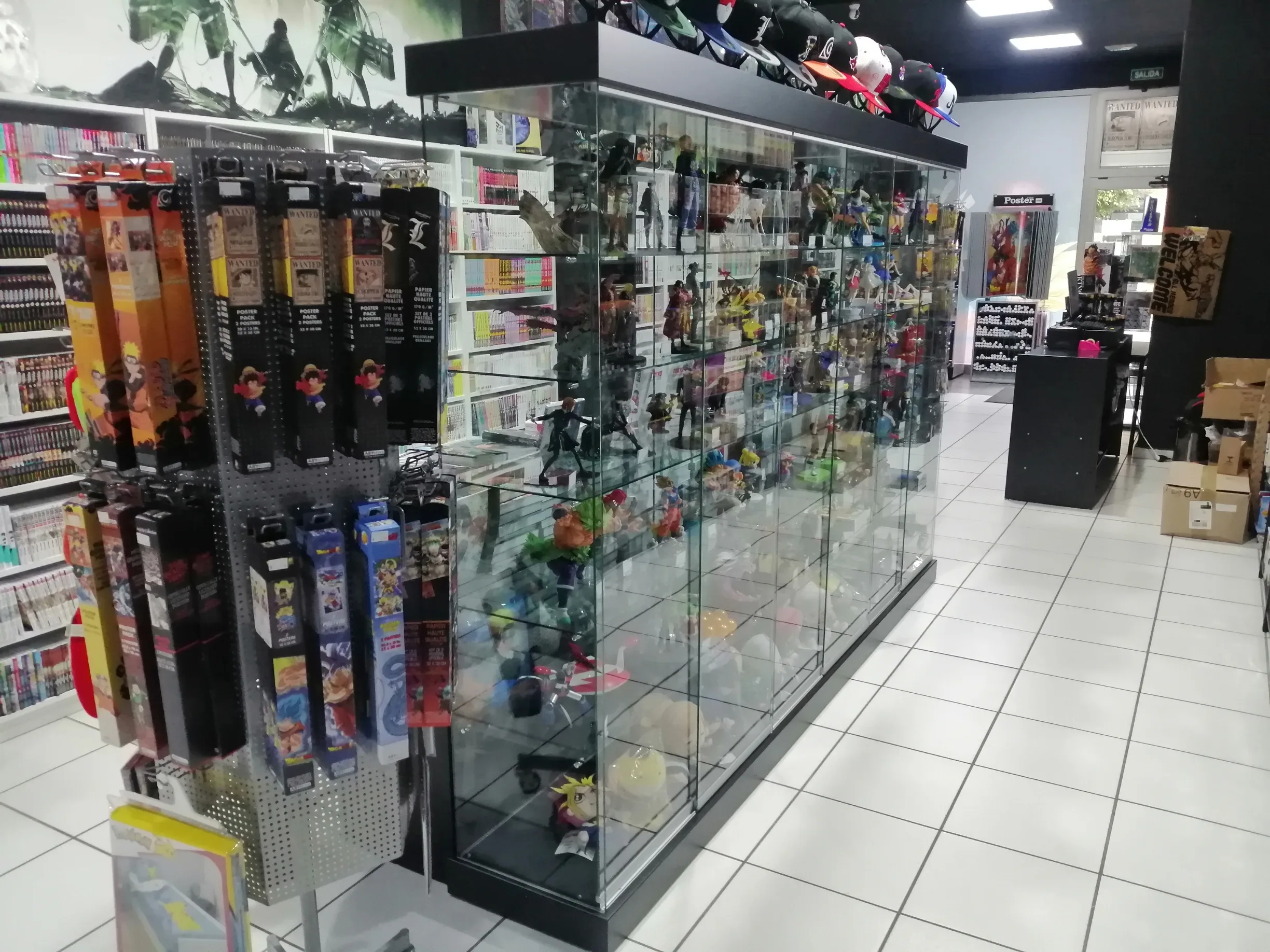 Vitrina cristal templado con luz