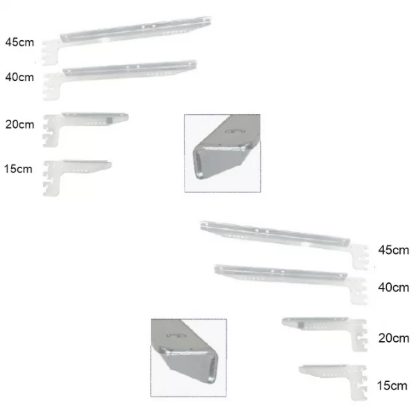 Juego ménsula cremallera