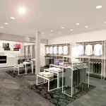 Estantería perchero tubo cuadrado.