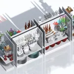 Conjunto góndola madera ARUBA