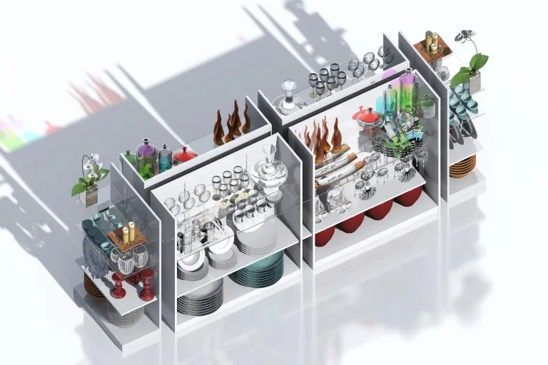 Conjunto góndola madera ARUBA