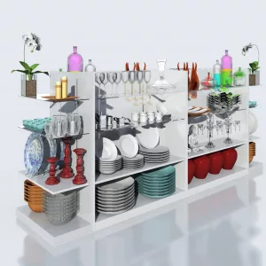 Conjunto góndola madera ARUBA