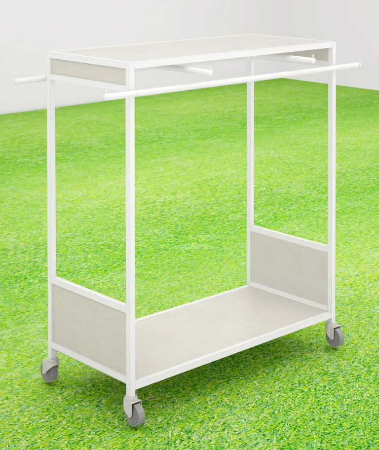 Góndola carro expositor tubo cuadrado SQ