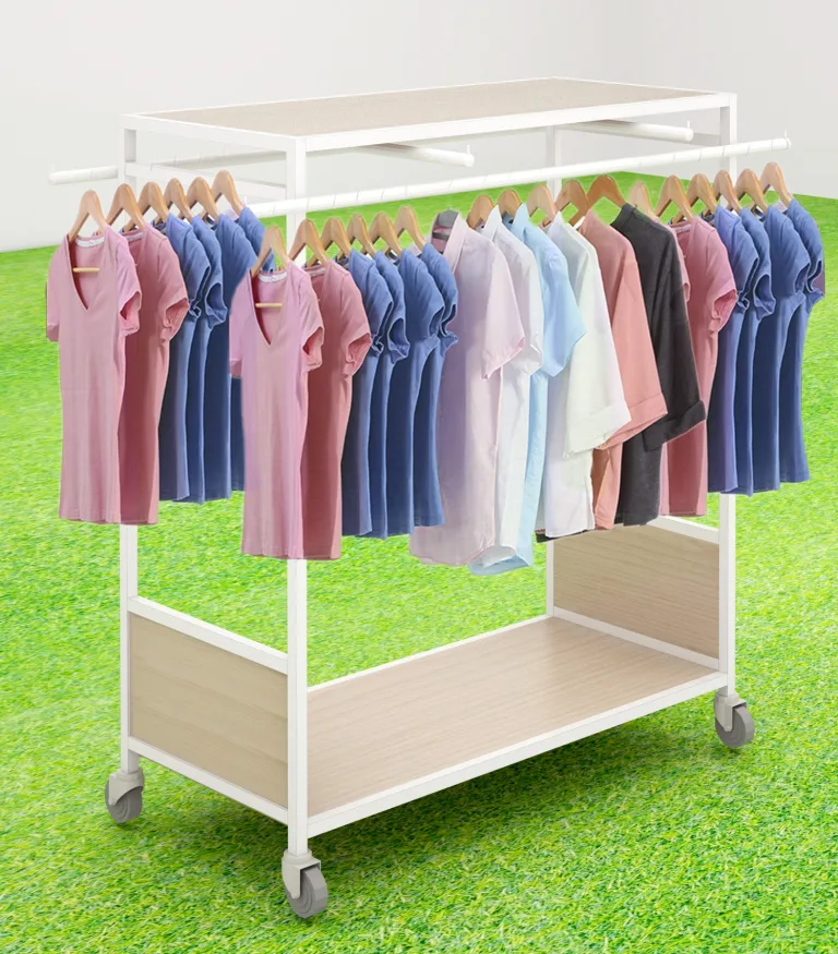 Góndola carro expositor tubo cuadrado SQ