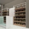 Estantería Modular SQ blanca-roble con estantes y tarima (Tubo Cuadrado25mm)