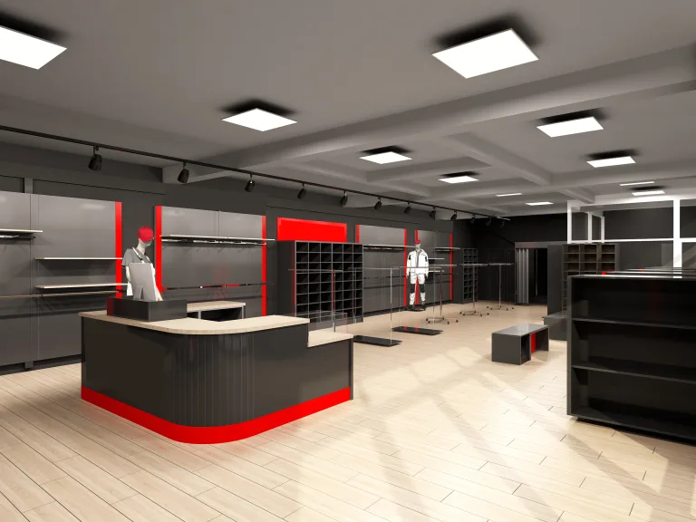 Estantería metálica cremallera mostrador percheros