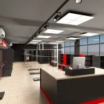 Estantería metálica cremallera mostrador percheros