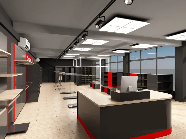 Estantería metálica cremallera mostrador percheros