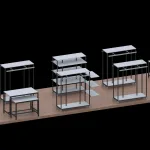 Góndola estantería tubo cuadrado