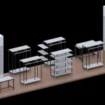 Góndola estantería tubo cuadrado