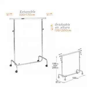 Expositor confección recto ecoblitz H135-200cm y  L100-170cm.